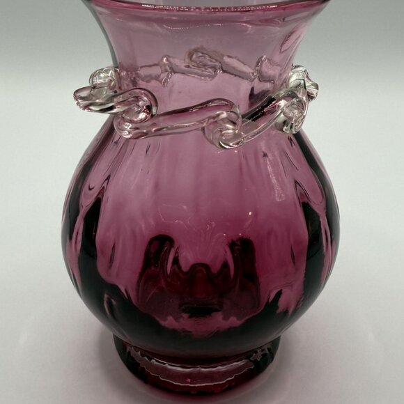 Vintage Pilgrim Cranberry Glass Posey Vase - Picture 2 of 8